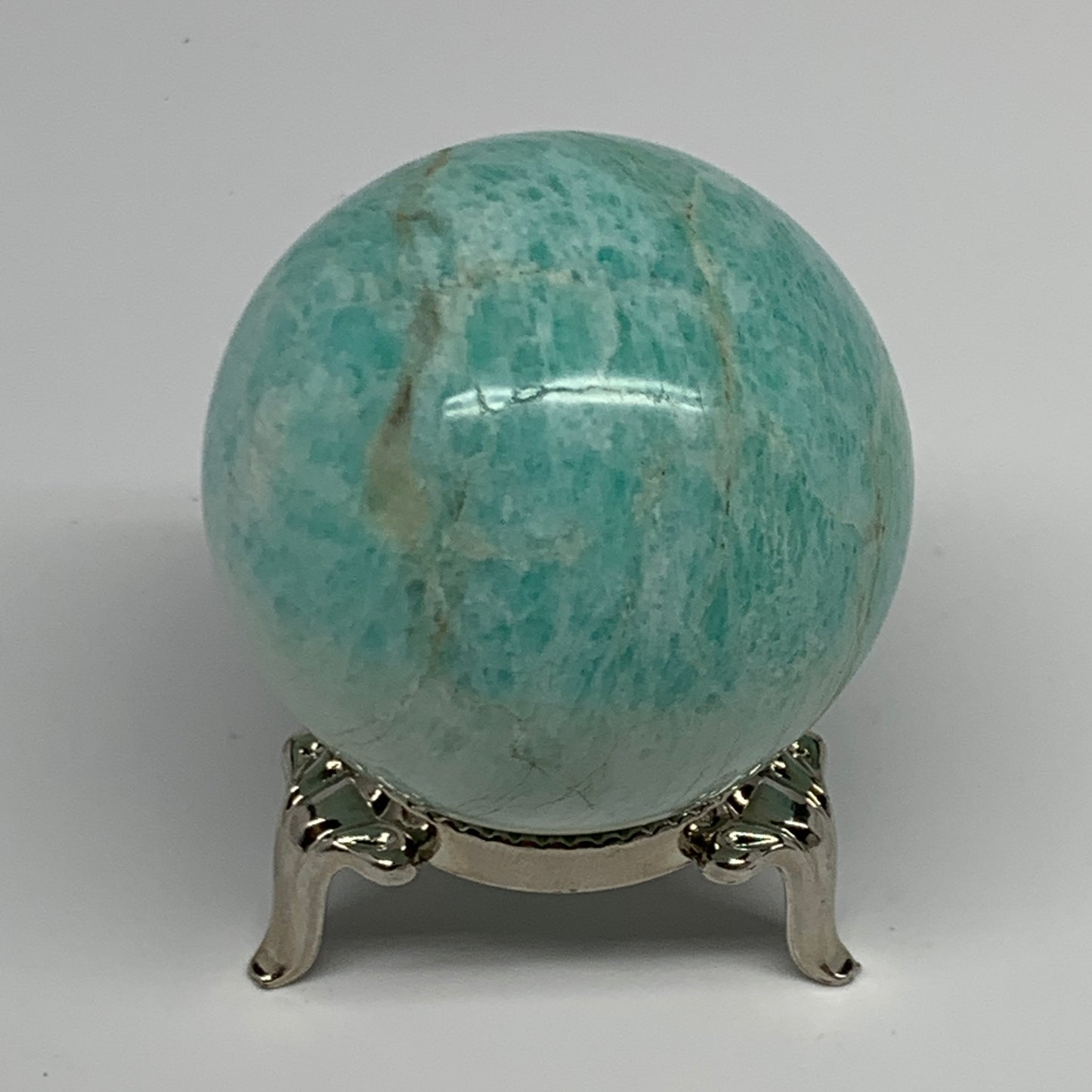 132.5g, 1.8" (46mm), Amazonite Sphere Ball Gemstone from Madagascar, B15792