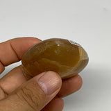 83.4g, 1.8"x1.9"x1" Honey Calcite Heart Gemstones from Pakistan, B24432