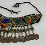 195g, 12"x4.75"Kuchi Choker Necklace Multi-Color Tribal Gypsy Bohemian,B14057