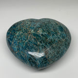 8.73 lbs, 6.75" x 7.5" x3.1", Natural Large Blue Apatite Heart Reiki Energy, B63