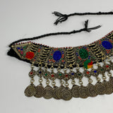 190g, 12"x4.5"Kuchi Choker Necklace Multi-Color Tribal Gypsy Bohemian,B14058