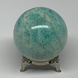 199.5g, 2.1" (53mm), Amazonite Sphere Ball Gemstone from Madagascar, B15794