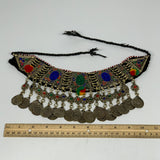 190g, 12"x4.5"Kuchi Choker Necklace Multi-Color Tribal Gypsy Bohemian,B14058