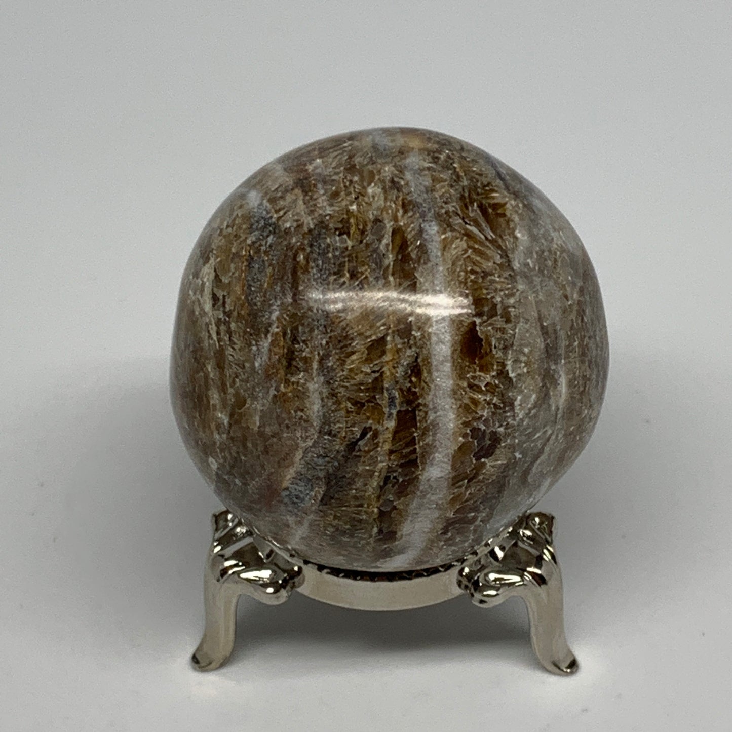 114.5g, 1.8" (45mm), Chocolate/Gray Onyx Sphere Ball Gemstone @Morocco, B18894