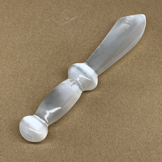 208.6g,8.75"x1.4"x0.9"Natural Selenite Crystal (Satin Spar) @Morocco,B9173