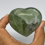 167.5g, 2.2" x 2.5" x 1.3" Fluorite Heart Healing Crystal @Madagascar, B17361