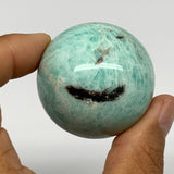 98.8g, 1.7" (42mm), Small Amazonite Sphere Ball Gemstone from Madagascar, B15796