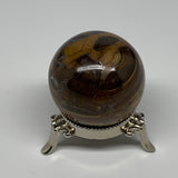 227g,2.1" (52mm),Natural Tiger's Eye Sphere Crystal Ball Polished Reiki,B24996