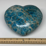 7.99 lbs, 6.25" x 7.25" x3.1", Natural Large Blue Apatite Heart Reiki Energy, B6
