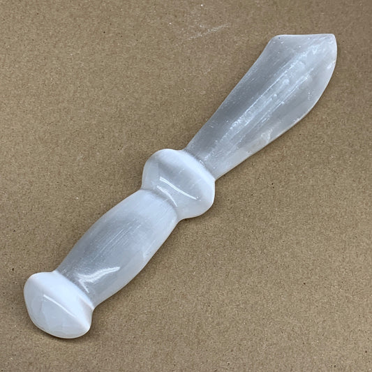 190.4g,8.3"x1.4"x0.8"Natural Selenite Crystal (Satin Spar) @Morocco,B9174