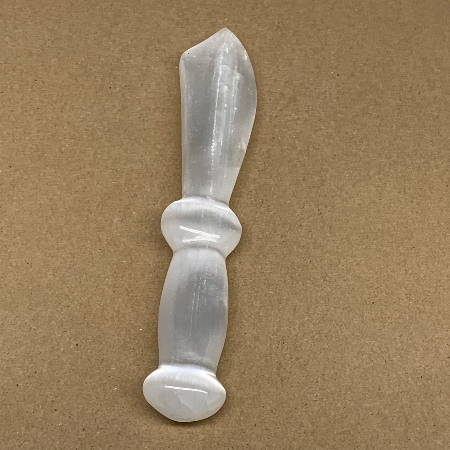 190.4g,8.3"x1.4"x0.8"Natural Selenite Crystal (Satin Spar) @Morocco,B9174