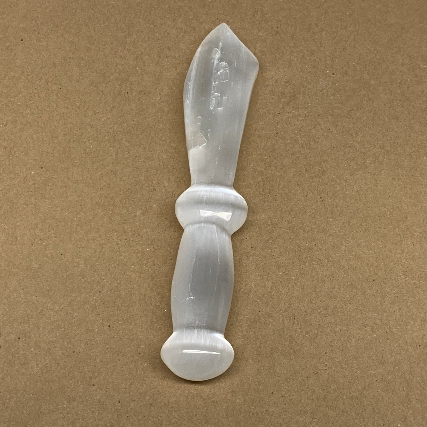 190.4g,8.3"x1.4"x0.8"Natural Selenite Crystal (Satin Spar) @Morocco,B9174