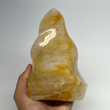 1150g,6.25"x4"x2.8" Golden Healer Quartz Flame Crystal @Madagascar, B19540