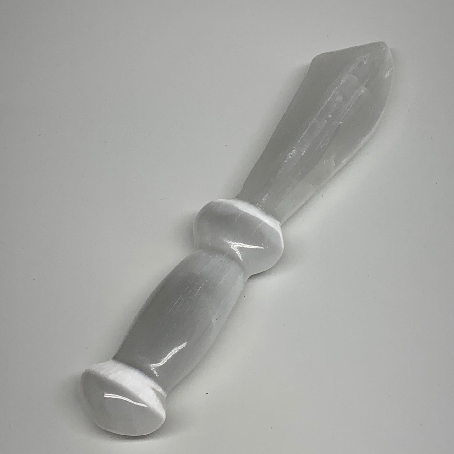 190.4g,8.3"x1.4"x0.8"Natural Selenite Crystal (Satin Spar) @Morocco,B9174