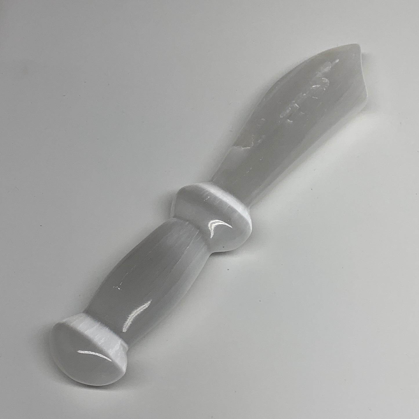 190.4g,8.3"x1.4"x0.8"Natural Selenite Crystal (Satin Spar) @Morocco,B9174