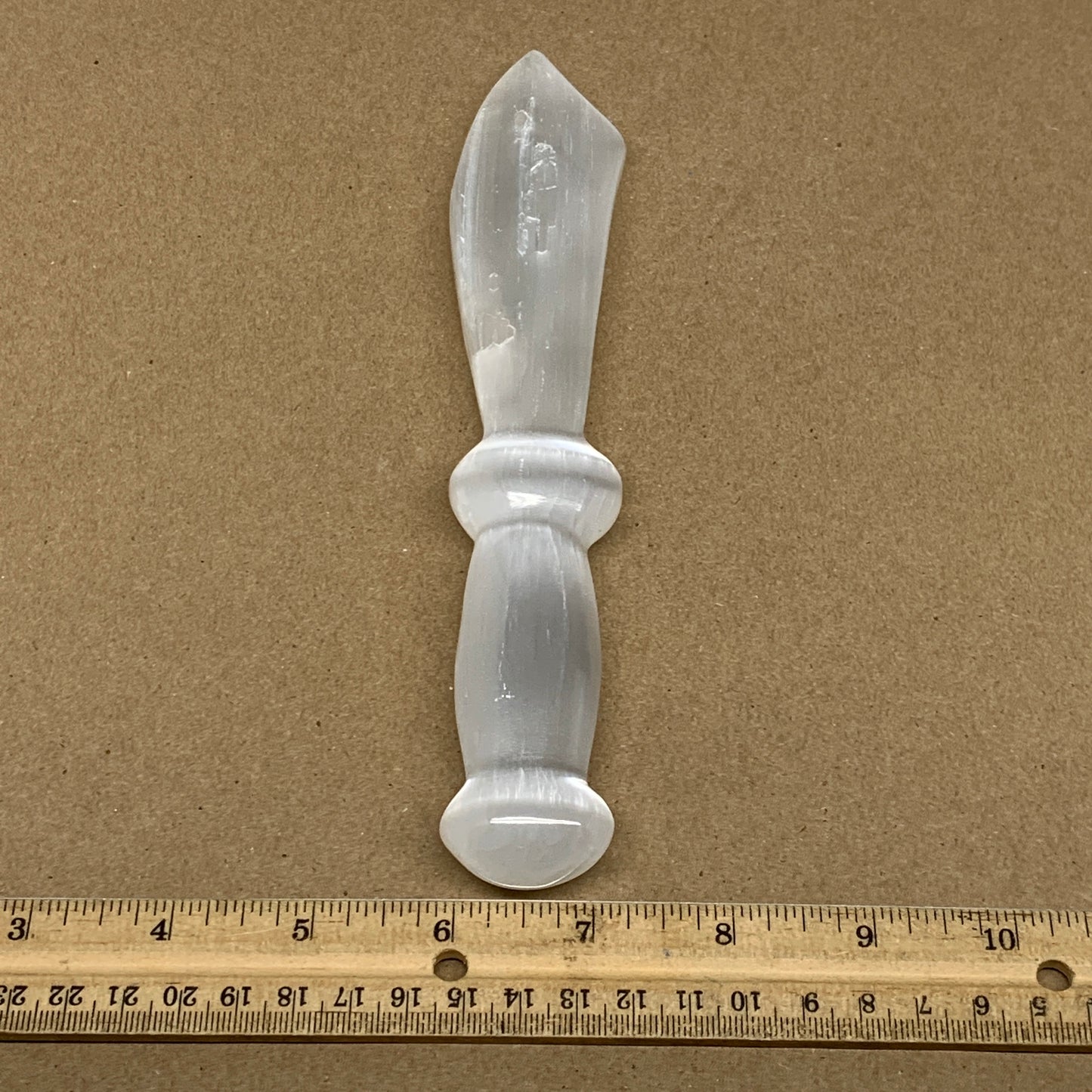 190.4g,8.3"x1.4"x0.8"Natural Selenite Crystal (Satin Spar) @Morocco,B9174