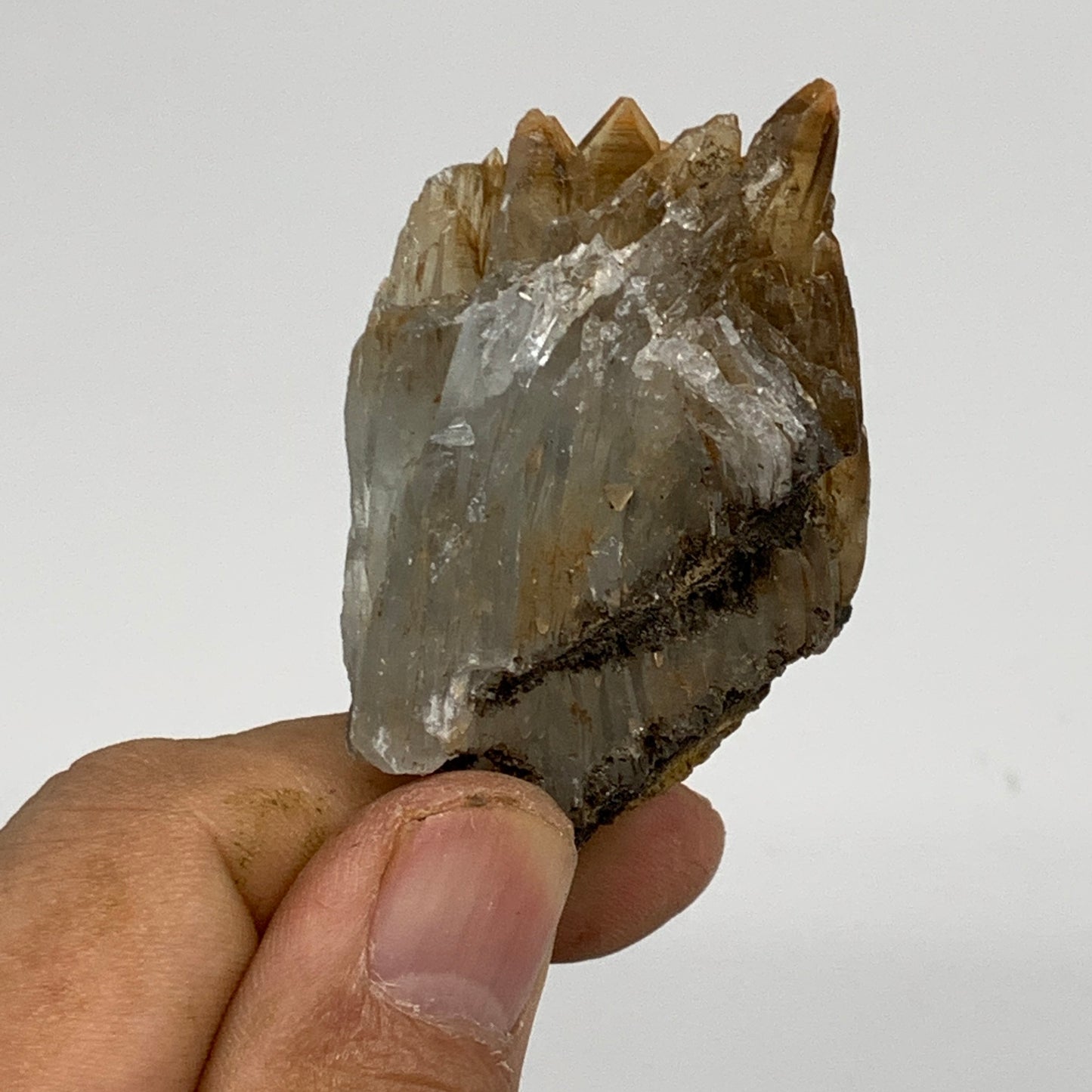 41.3g, 2.3"x1.4"x0.6", Small Blue Barite Mineral Specimen @Morocco, B10814