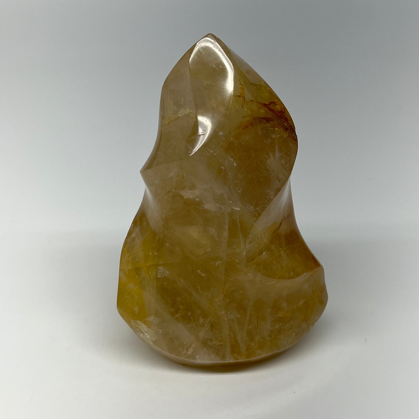 1185g,5.8"x3.7"x3.2" Golden Healer Quartz Flame Crystal @Madagascar, B19541