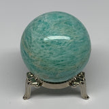 108.7g, 1.7" (44mm), Small Amazonite Sphere Ball Gemstone from Madagascar, B1579