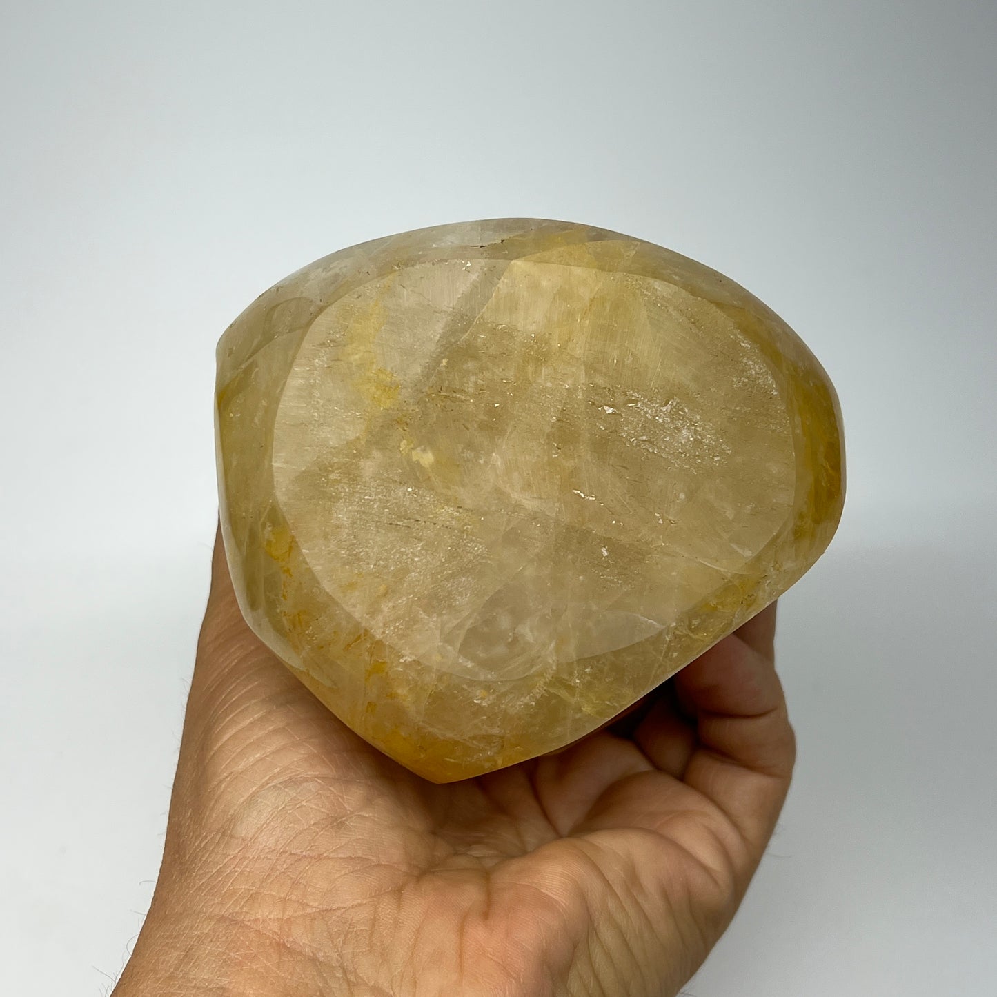 1185g,5.8"x3.7"x3.2" Golden Healer Quartz Flame Crystal @Madagascar, B19541