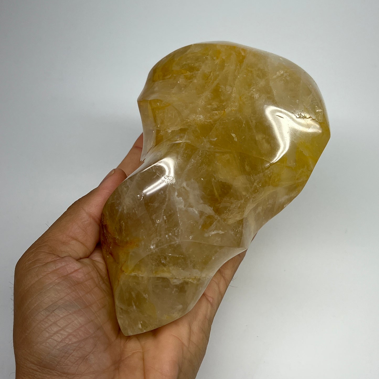 1185g,5.8"x3.7"x3.2" Golden Healer Quartz Flame Crystal @Madagascar, B19541