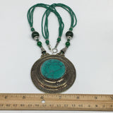 Turkmen Necklace Antique Afghan Tribal Turquoise Inlay Beaded ATS Necklace VS38