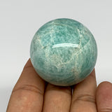 100.2g, 1.7" (42mm), Small Amazonite Sphere Ball Gemstone from Madagascar, B1579