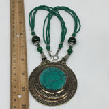 Turkmen Necklace Antique Afghan Tribal Turquoise Inlay Beaded ATS Necklace VS38