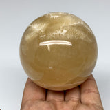 508g, 2.8" (70mm) Brown Calcite Sphere Gemstone, Healing Crystal, Ball, B2681