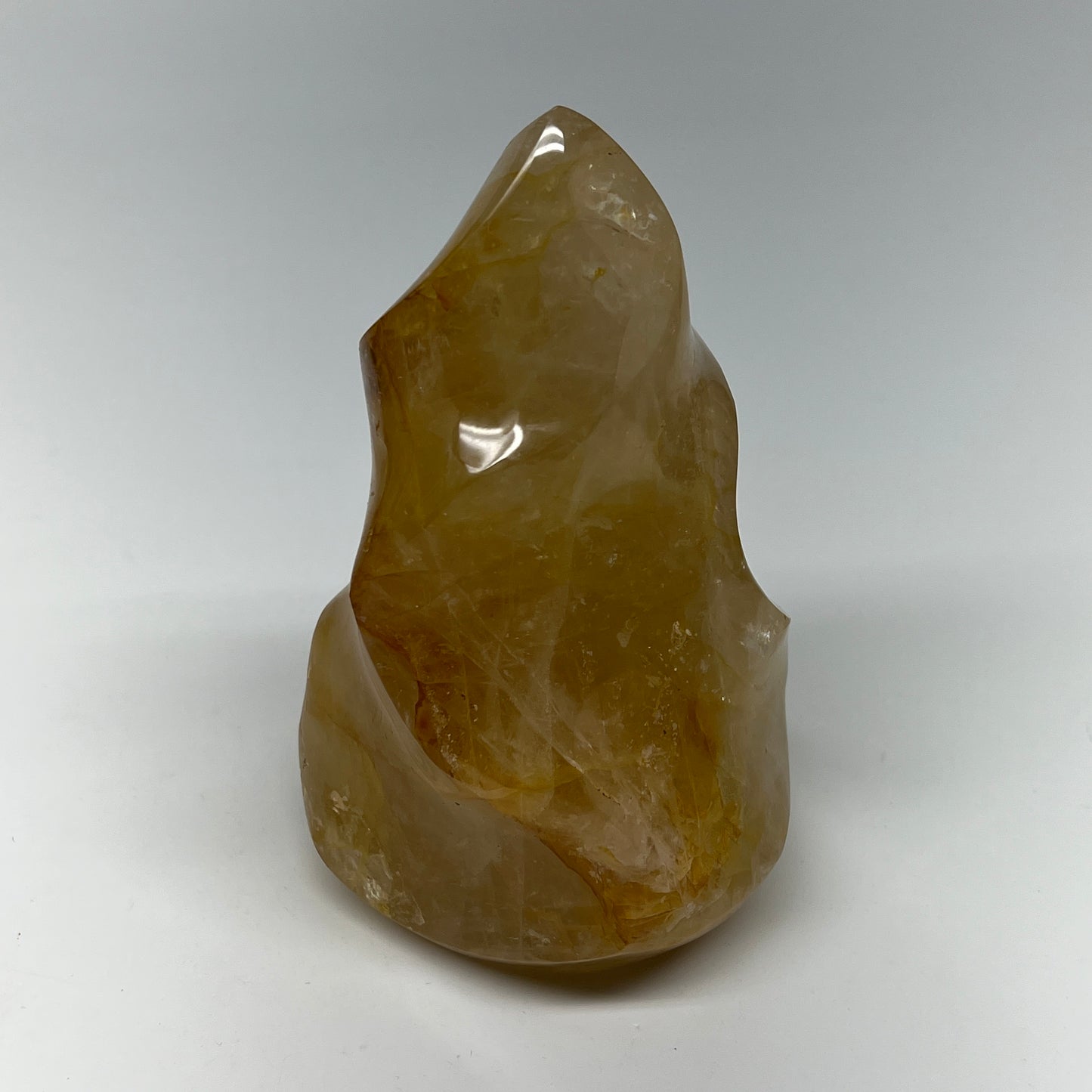 1185g,5.8"x3.7"x3.2" Golden Healer Quartz Flame Crystal @Madagascar, B19541