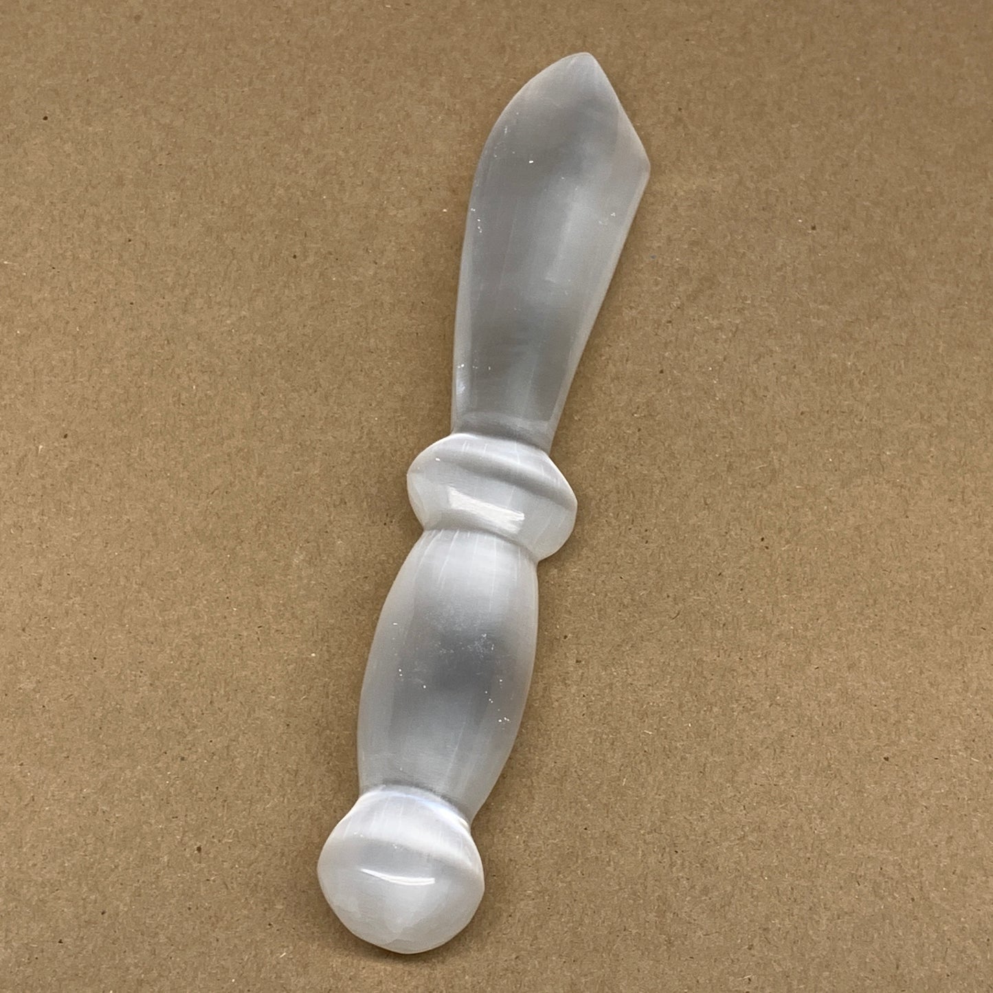 186.2g,8.5"x1.4"x0.9"Natural Selenite Crystal Knife (Satin Spar) @Morocco,B9176