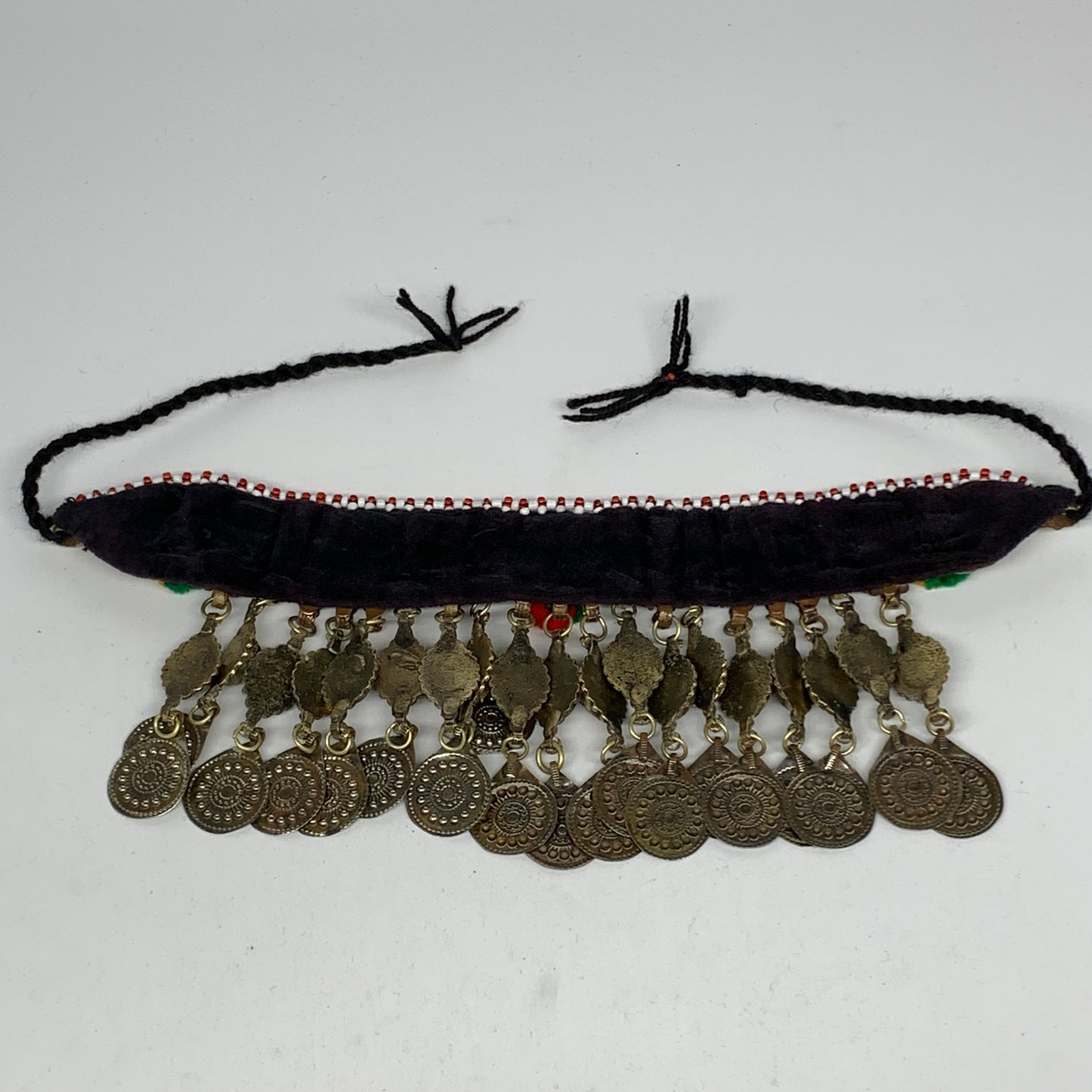 295g, 12"x4.5"Kuchi Choker Necklace Multi-Color Tribal Gypsy Bohemian,B14063