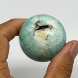 100.2g, 1.7" (42mm), Small Amazonite Sphere Ball Gemstone from Madagascar, B1579
