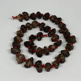 92.2g, 11-18mm, 38 Beads,Natural Rough Red Garnet Beads Strand Chips Chunk,B1316