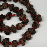 92.2g, 11-18mm, 38 Beads,Natural Rough Red Garnet Beads Strand Chips Chunk,B1316