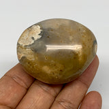 90.3g, 2.1"x1.7"x1.1", Yellow Ocean Jasper Palm-Stone @Madagascar, B18130