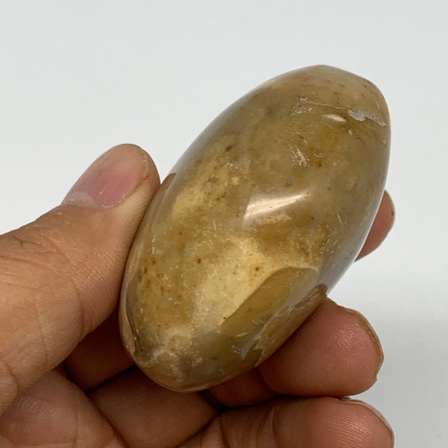 90.3g, 2.1"x1.7"x1.1", Yellow Ocean Jasper Palm-Stone @Madagascar, B18130