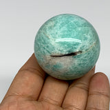 132.5g, 1.8" (47mm), Small Amazonite Sphere Ball Gemstone from Madagascar, B1580