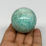 132.5g, 1.8" (47mm), Small Amazonite Sphere Ball Gemstone from Madagascar, B1580