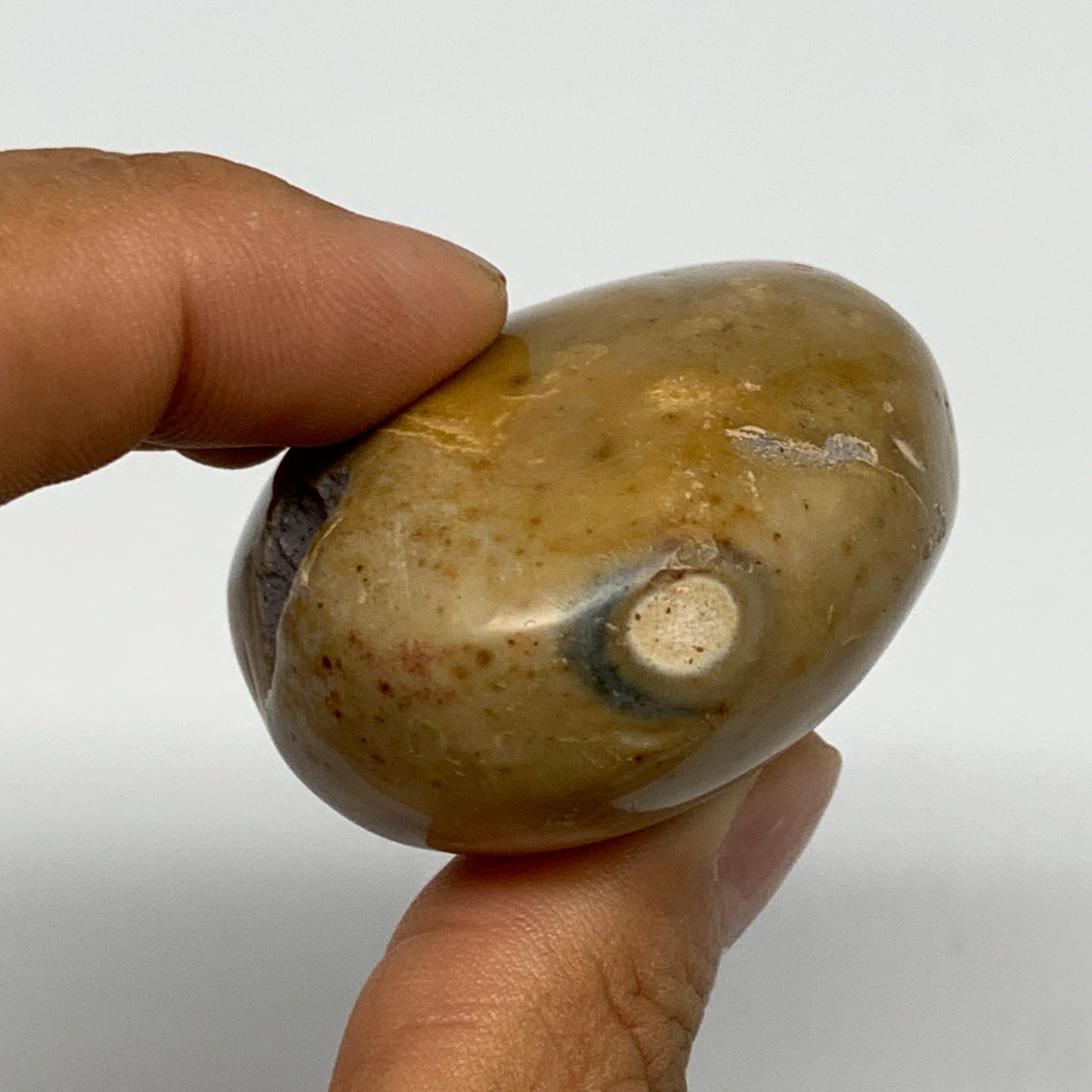90.3g, 2.1"x1.7"x1.1", Yellow Ocean Jasper Palm-Stone @Madagascar, B18130