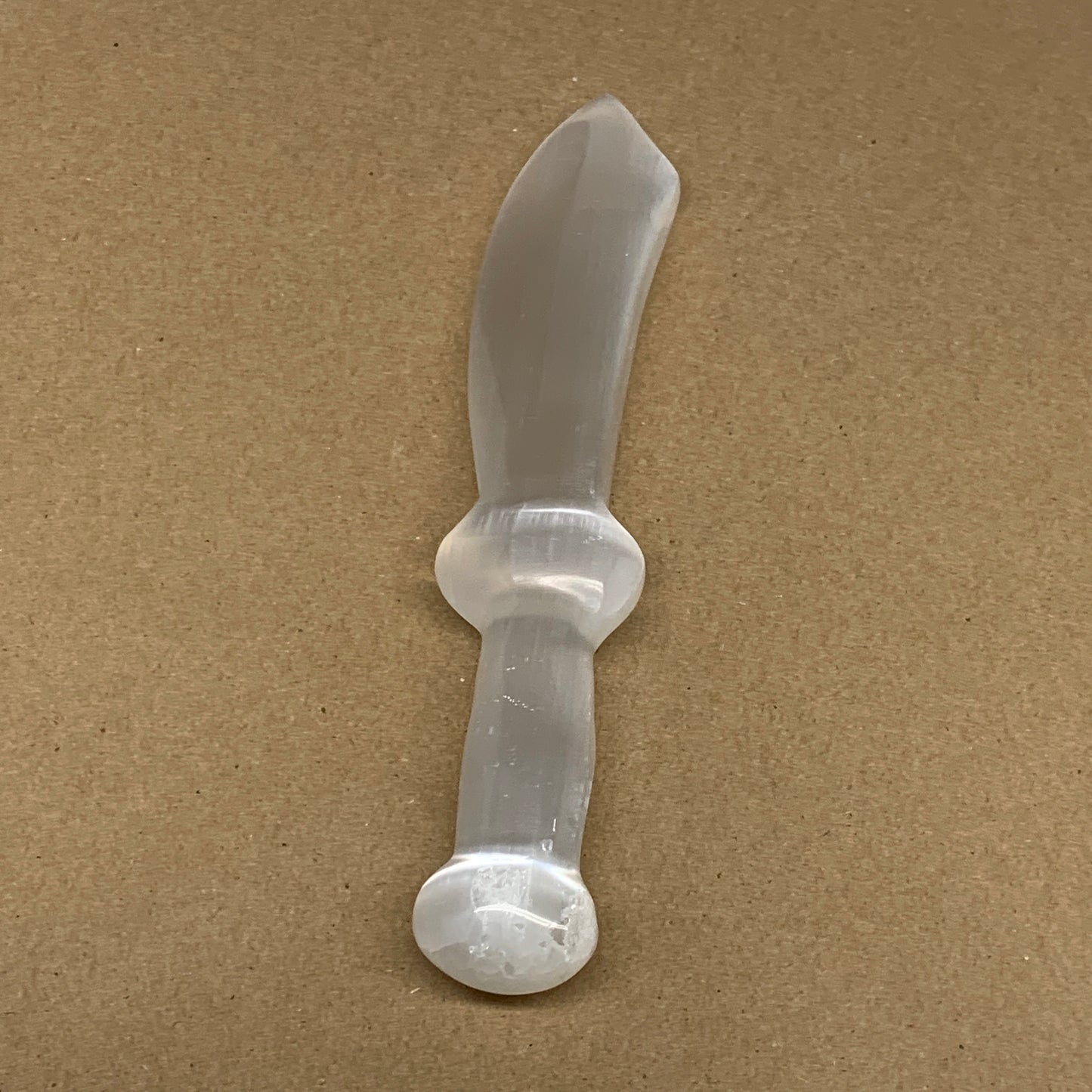 208.8g,8.75"x1.4"x0.9"Natural Selenite Crystal Knife (Satin Spar) @Morocco,B9177