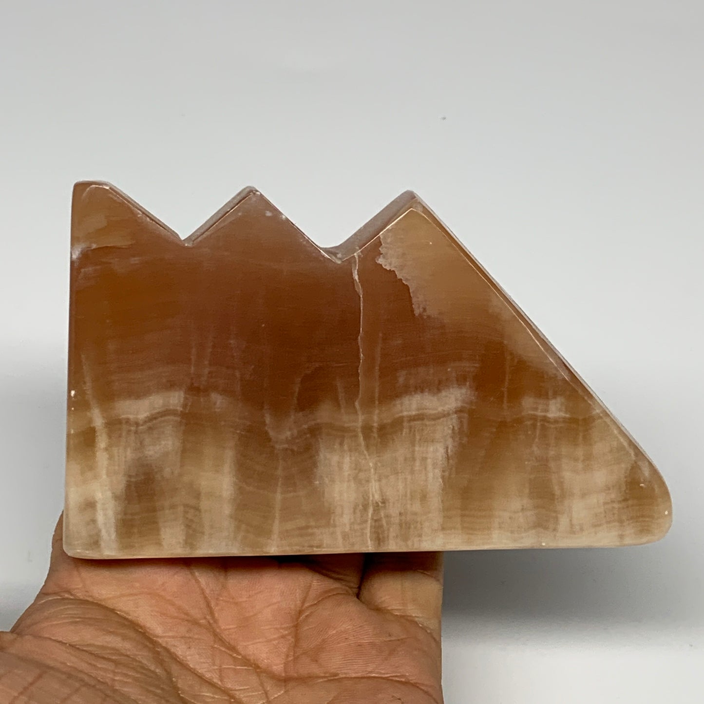 334.2g, 4.6"x2.7"x0.9", Natural Honey Calcite Cloud Crystal @Pakistan, B25296