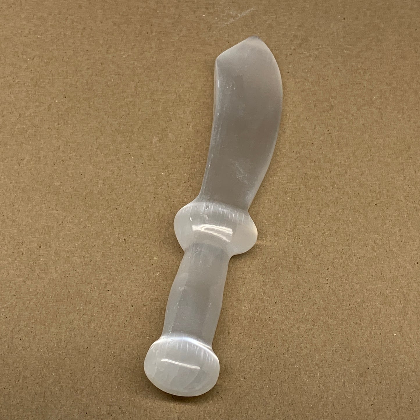 208.8g,8.75"x1.4"x0.9"Natural Selenite Crystal Knife (Satin Spar) @Morocco,B9177