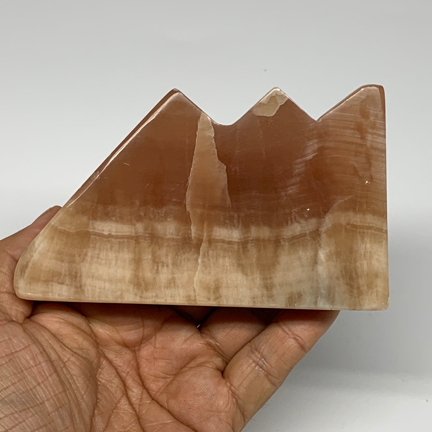 334.2g, 4.6"x2.7"x0.9", Natural Honey Calcite Cloud Crystal @Pakistan, B25296