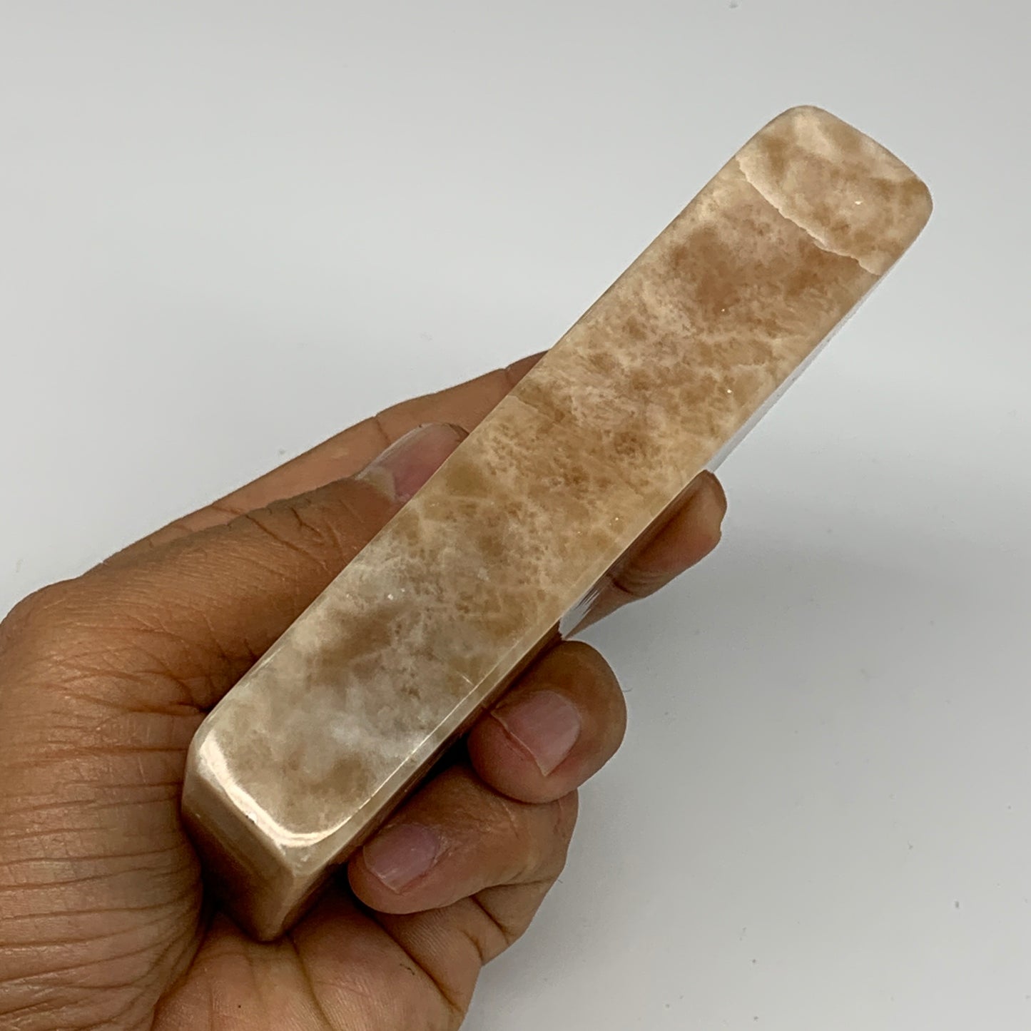 334.2g, 4.6"x2.7"x0.9", Natural Honey Calcite Cloud Crystal @Pakistan, B25296