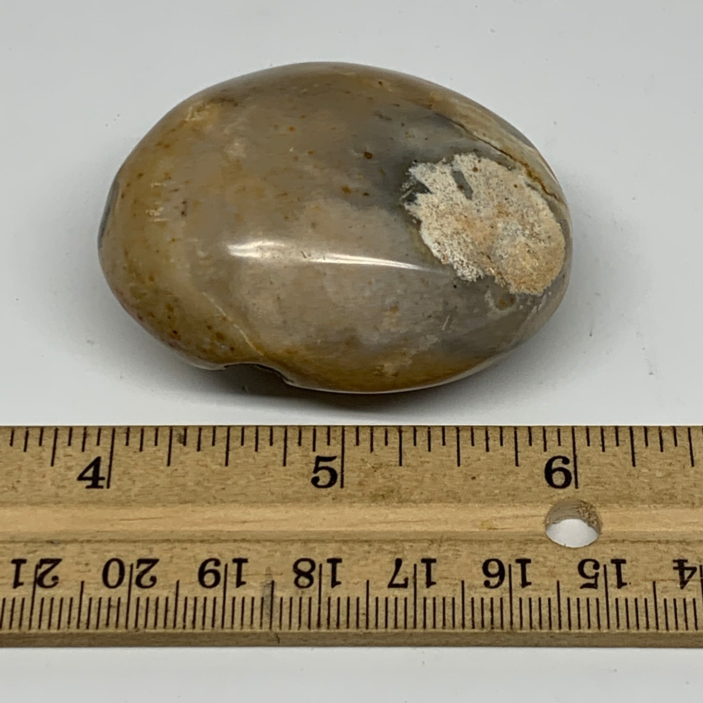 90.3g, 2.1"x1.7"x1.1", Yellow Ocean Jasper Palm-Stone @Madagascar, B18130