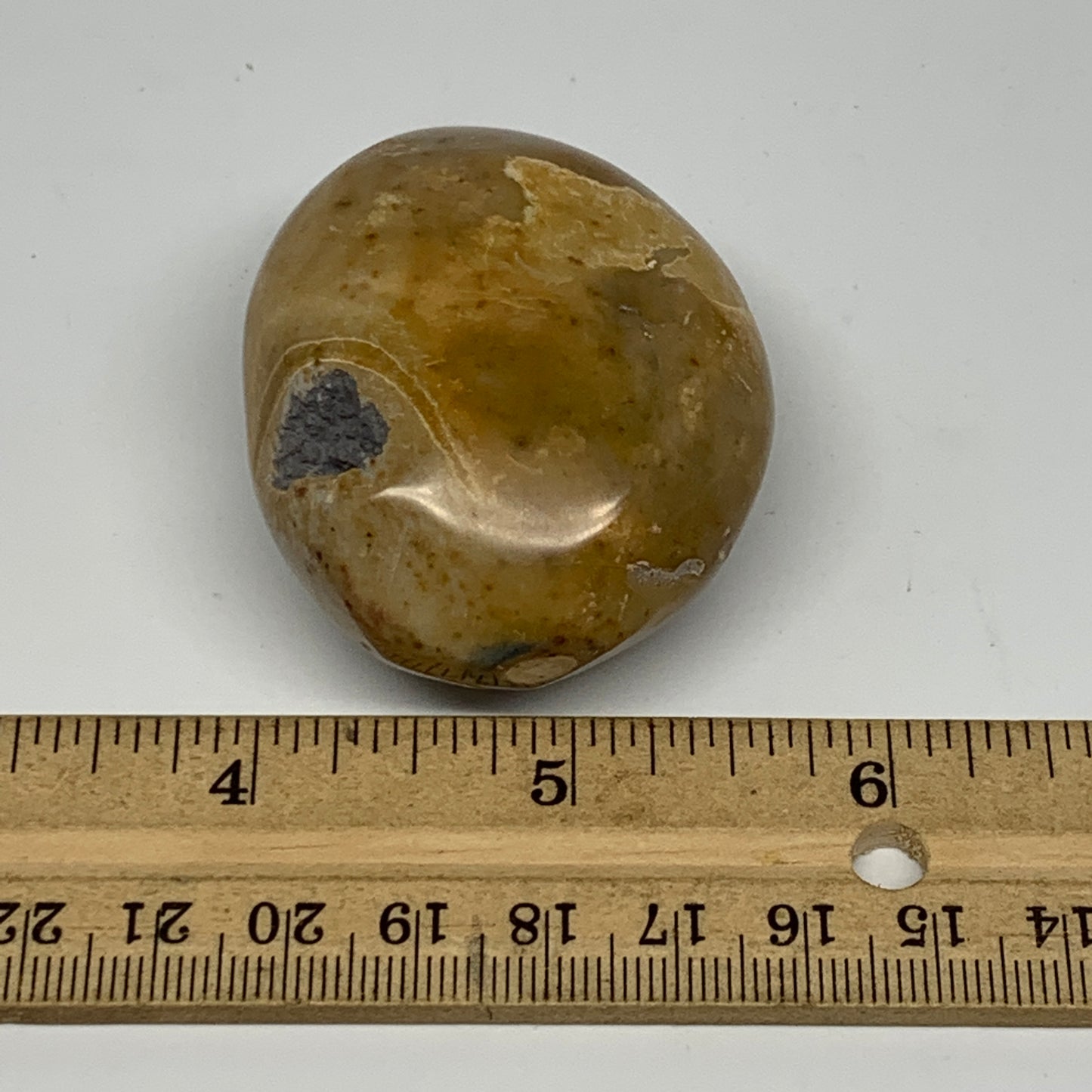 90.3g, 2.1"x1.7"x1.1", Yellow Ocean Jasper Palm-Stone @Madagascar, B18130