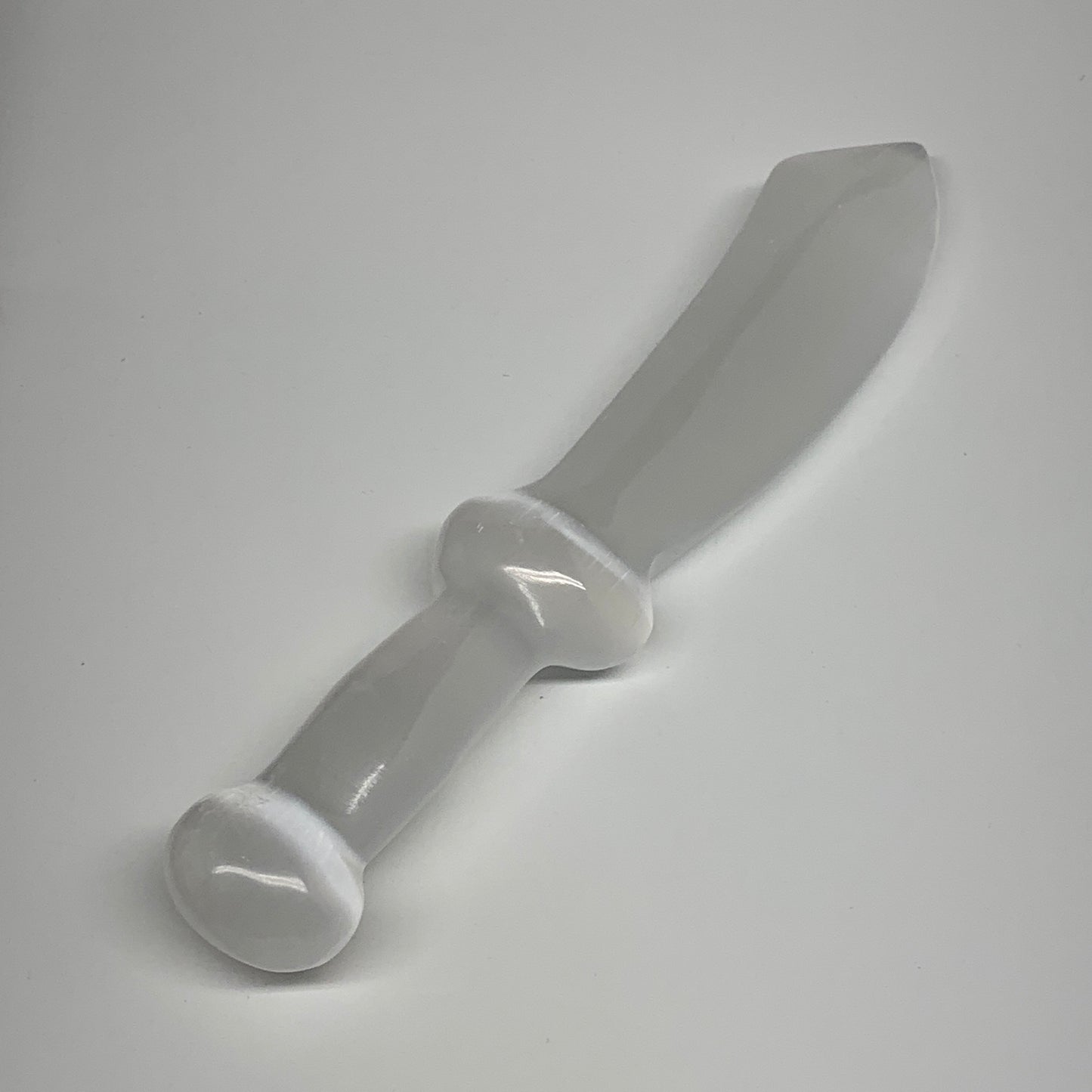 208.8g,8.75"x1.4"x0.9"Natural Selenite Crystal Knife (Satin Spar) @Morocco,B9177