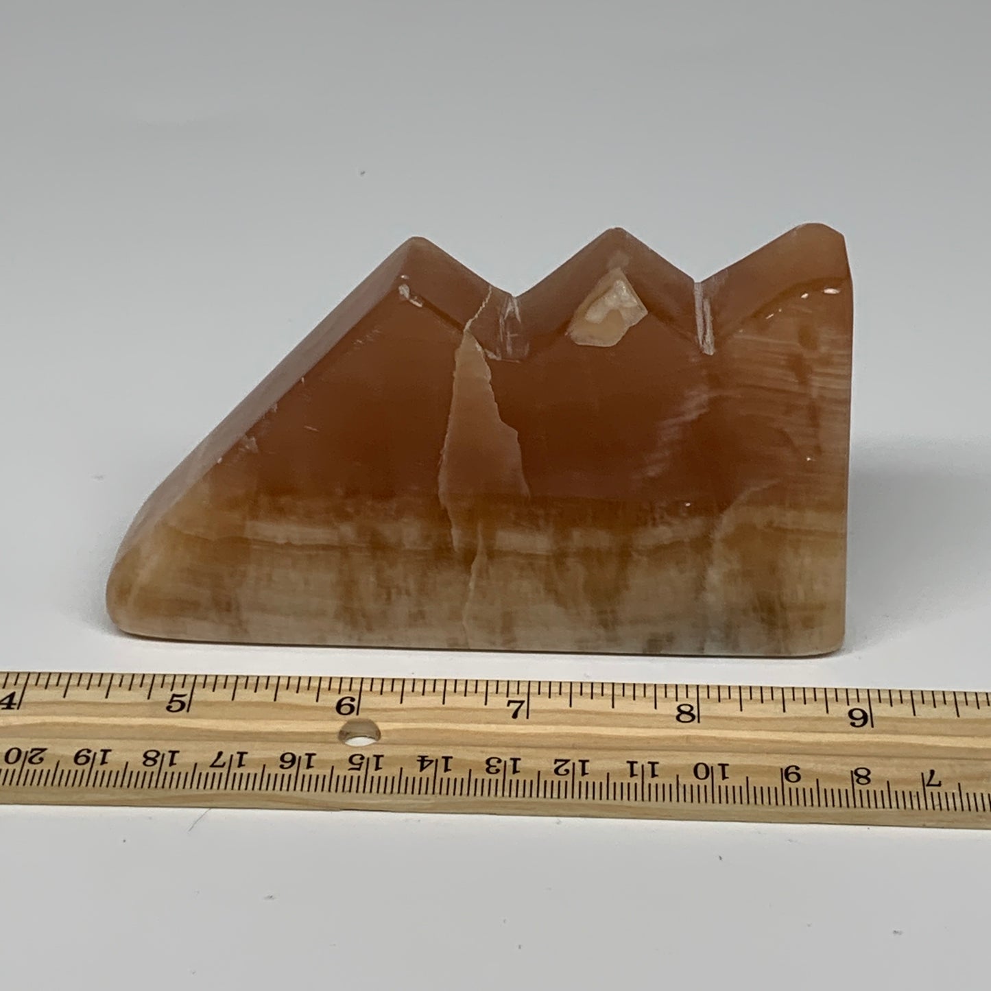 334.2g, 4.6"x2.7"x0.9", Natural Honey Calcite Cloud Crystal @Pakistan, B25296