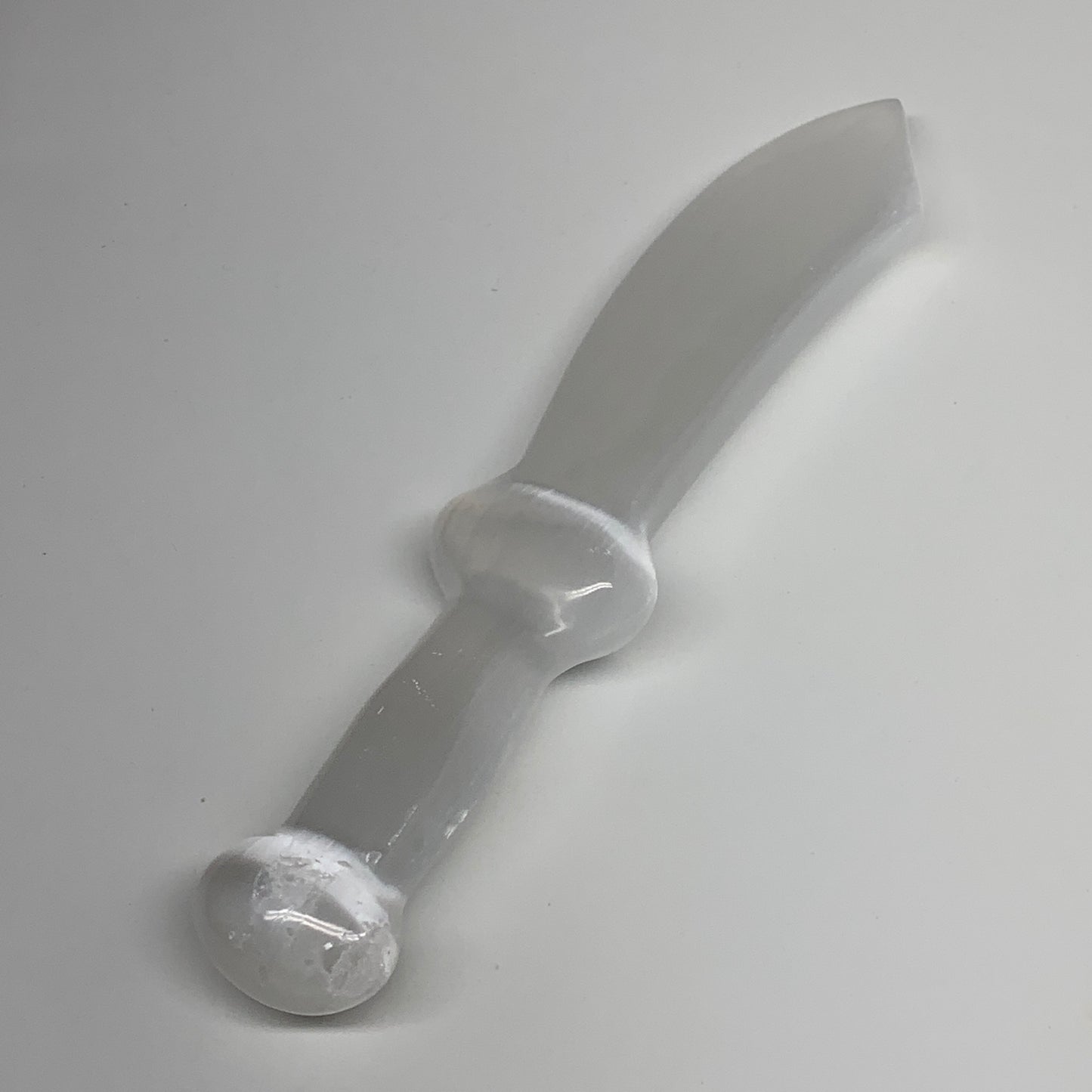 208.8g,8.75"x1.4"x0.9"Natural Selenite Crystal Knife (Satin Spar) @Morocco,B9177
